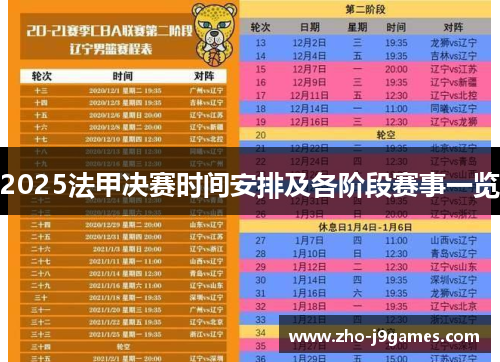 2025法甲决赛时间安排及各阶段赛事一览